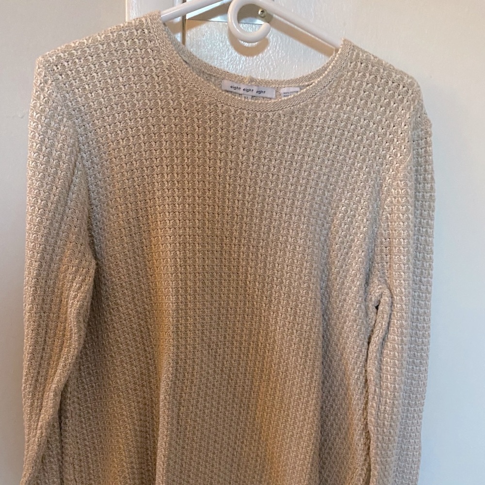 Size XL Knit Tan Long Sleeve Sweater